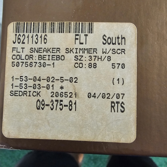 GUCCI FLAT SNEAKER SKIMMER W/SCR COLOR:BEIEBO - Picture 4 of 5